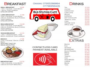 Bus Station Cafe Menu Pg1